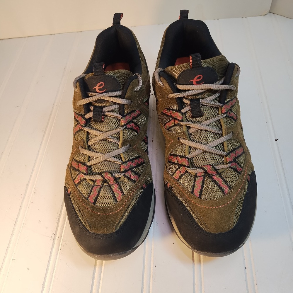 Easy Spirit SEEXPLOREMAP Womens 10M Olive Green Hiking Sneakers Gorpcore Walking